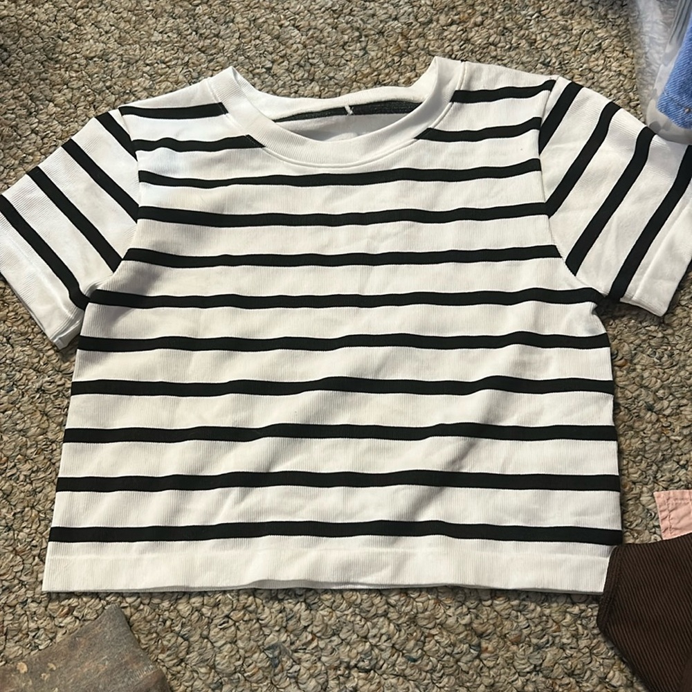 Striped Crop Tee